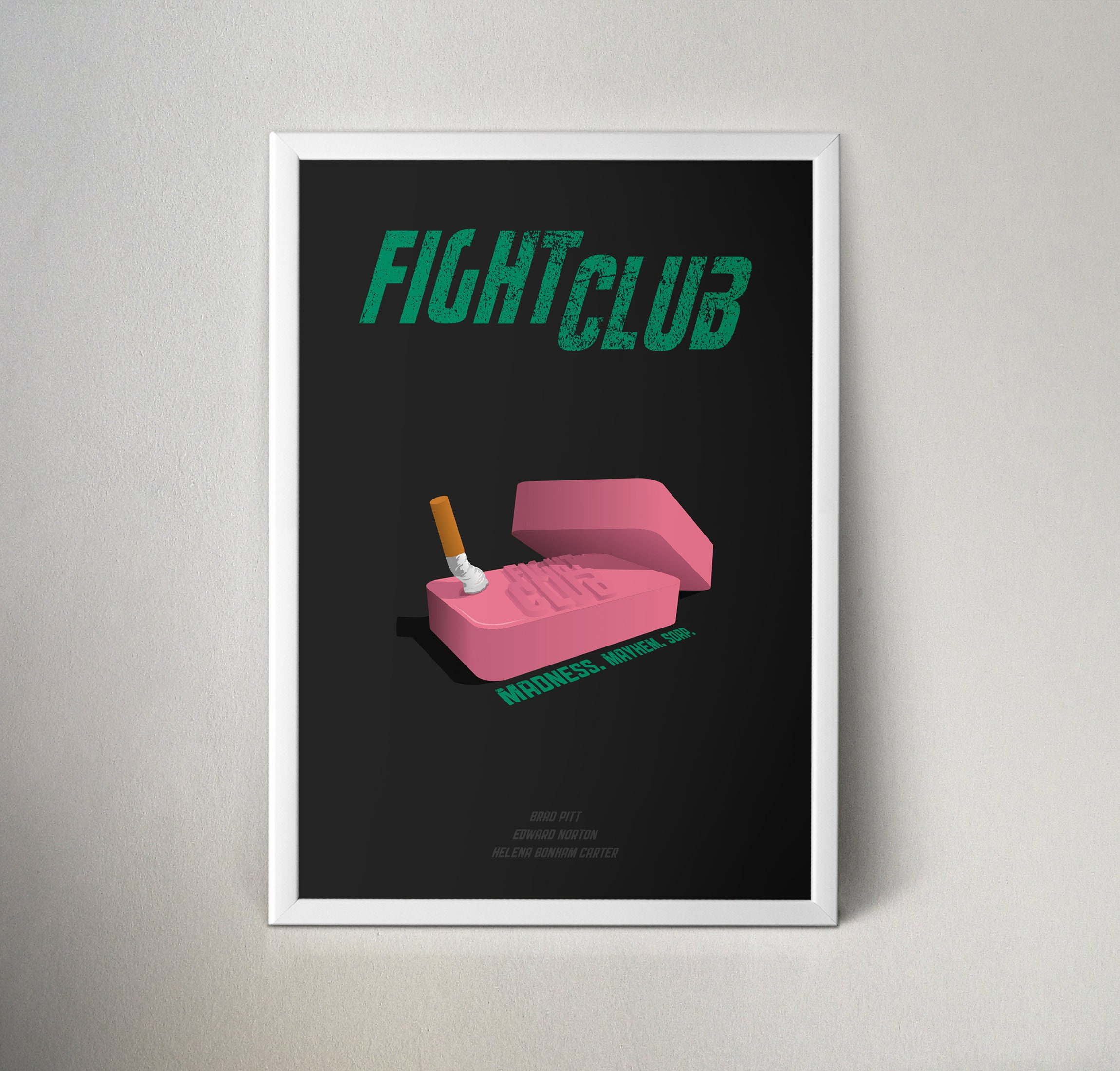 Fight Club Movie Poster Home Office Designs Office - Etsy India