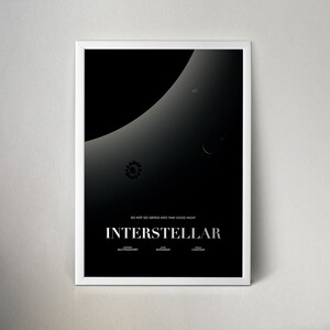 Interstellar A3 Movie Poster Film Poster Minimalist Movie Etsy
