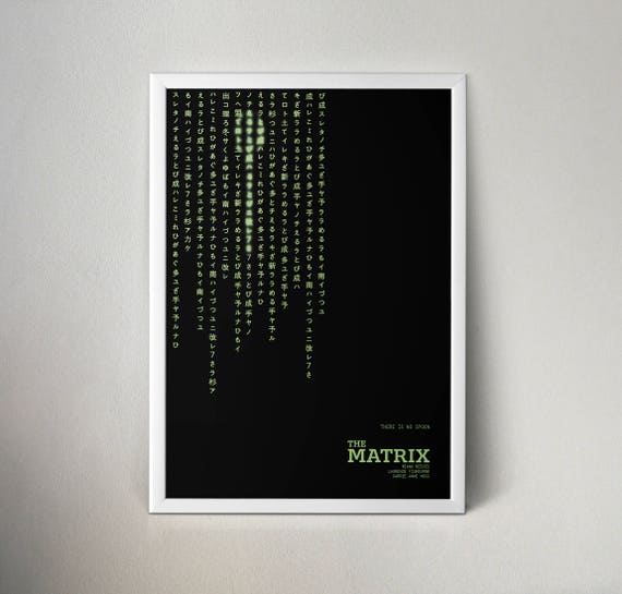 The Matrix minimalist movie poster wall art home film cinema tv no frame