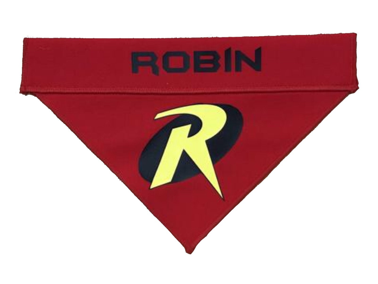 Robin Dog Bandana, Personalized Free, Over the Collar Dog Bandana