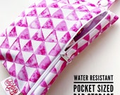 Small Wetbag - Waterproof - Handbag - Pad Pocket - Pad Pouch - Pad Storage - Cloth Pads - Makeup Bag - Pink - Space - Succulents - Hearts