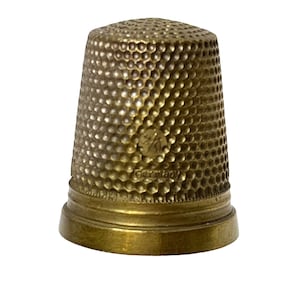 Vintage Brass Thimble: German Haberdashery Collector&#39;s Item