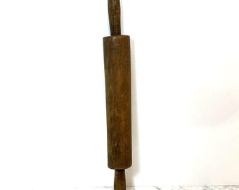 Vintage Solid Wood Rolling Pin – Rustic Farmhouse Kitchen Tool (15 Inches)