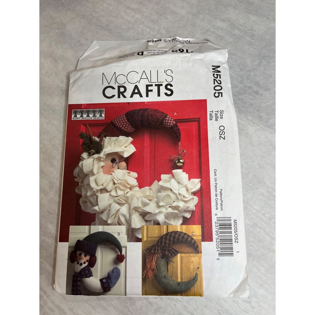 Mccalls Crafts M5205 Pattern Halloween Winter Christmas Seasonal ...