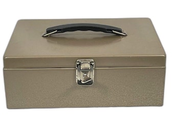 Vintage Cash Lock Box With Key Lockable Money Rockaway Metal Products Inwood NY