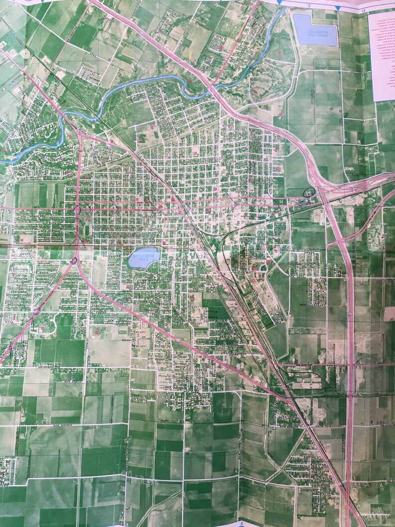 1972 Street Map of Harlingen Texas. Cool Vintage Map With Etsy