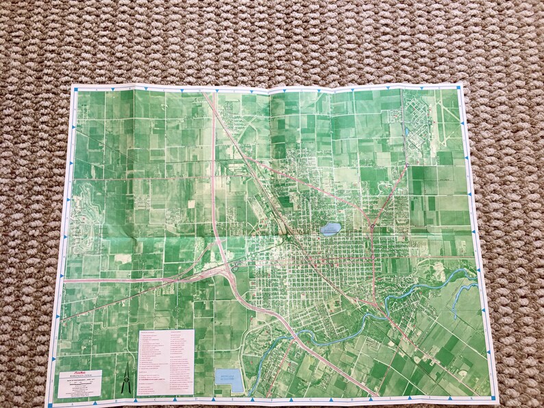 1972 Street Map of Harlingen Texas. Cool Vintage Map With Etsy