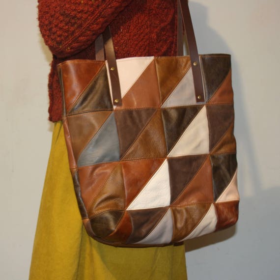 patchwork leather bag