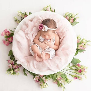 Gefilzter Teppich Set, Flokati Korbfüller, Neugeborenen Fotografie Requisiten, Wolle Wrap & Layer für Baby Fotoshootings