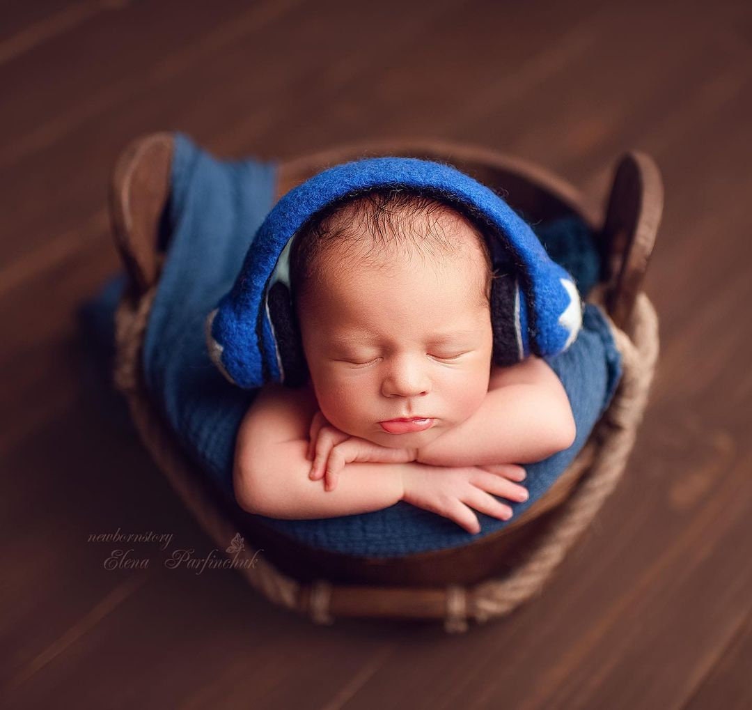 Newborn Felted Record Player & Headphones Baby Photo Props Etsy