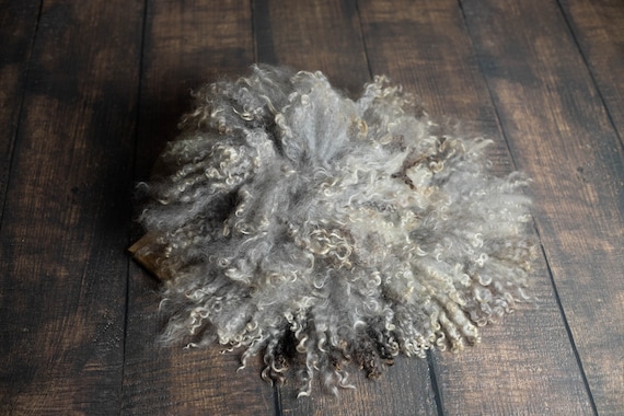 Felted Newborn Props for photoshot - Curly Round Felted Blanket - Newborn Photography Props