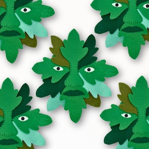 Green Man Felt Ornament Sewing Pattern: Fantasy Decor (PDF Pattern)