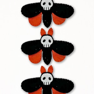 Death Moth felt sewing pattern/PDF pattern template download/Felt Moth pattern/Felt Moth ornament/Horror toy decor /Felt ornament pattern