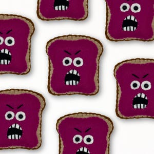 Wzór do szycia na tost z filcu „Fright Food”: zabawka na Halloween (wzór w formacie PDF)