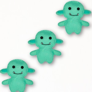 Felt Goblin Sewing Pattern: Spooky Ornament, DIY Toy (PDF Pattern)