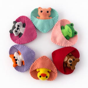 Valentijn viltpatroon pdf - naaipatroon dierenhartzak DIY