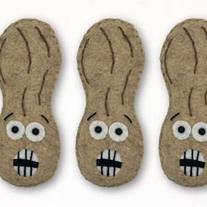 Fright Food Peanut Felt Sewing Pattern: Halloween Ornament (PDF Pattern)