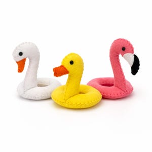 Felt Animal Pool Float Sewing Pattern – Duck, Swan, Flamingo (PDF Download)