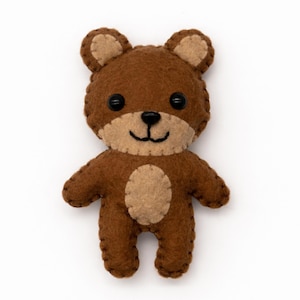 Bear Sewing Pattern: Felt Woodland Animal Ornament (PDF Pattern)