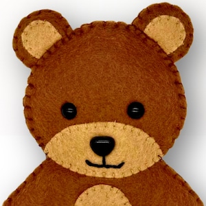 Bear Sewing Pattern: Felt Woodland Animal Ornament (PDF Pattern)