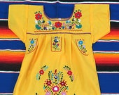 Girl 39 s Mexican Dress Puebla Canary