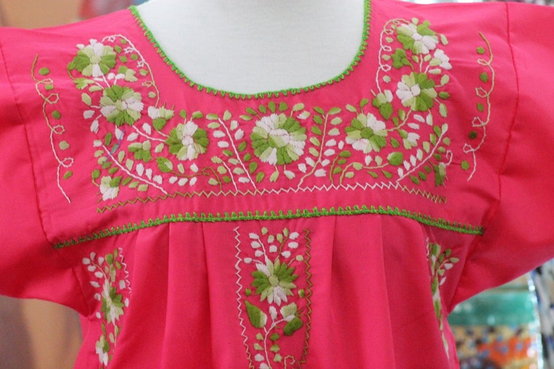 Hot Pink-Greens Puebla Dress OAK