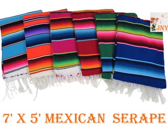 Mexican Serape Sarape Blanket XL 80" x 60" in Many Colors