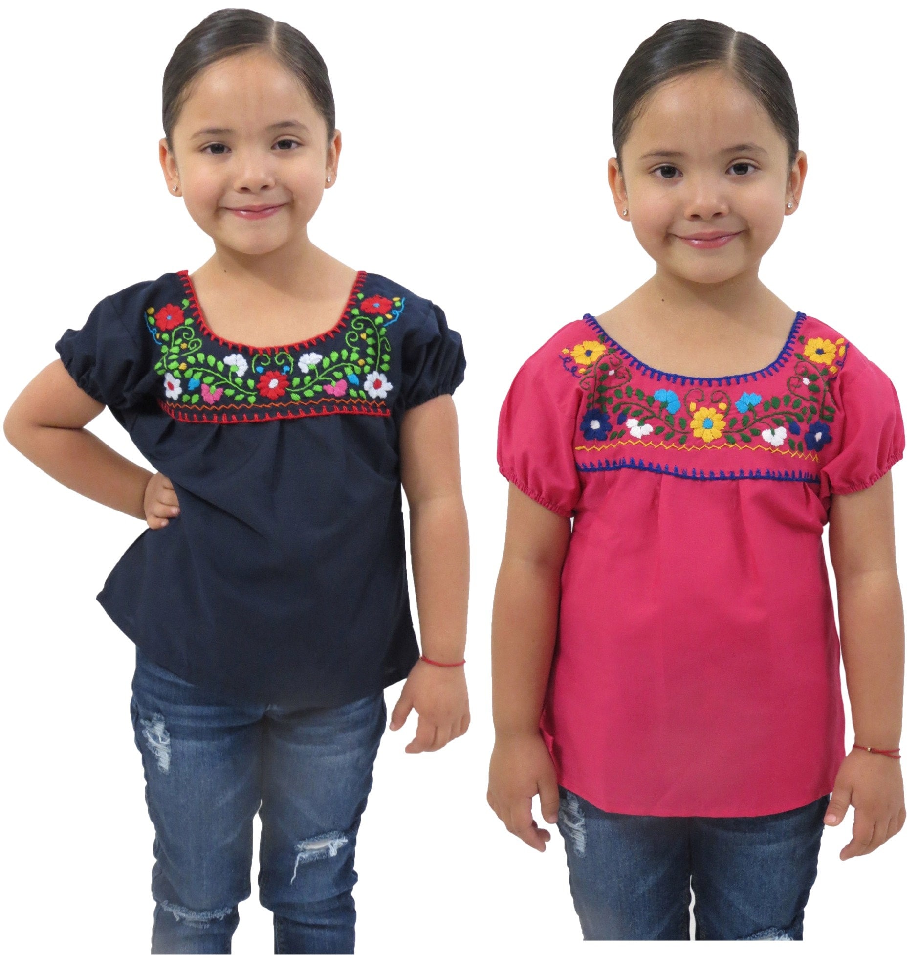 Estructuralmente Limpiamente col china Blusa Mexicana Puebla para Niña - Etsy México