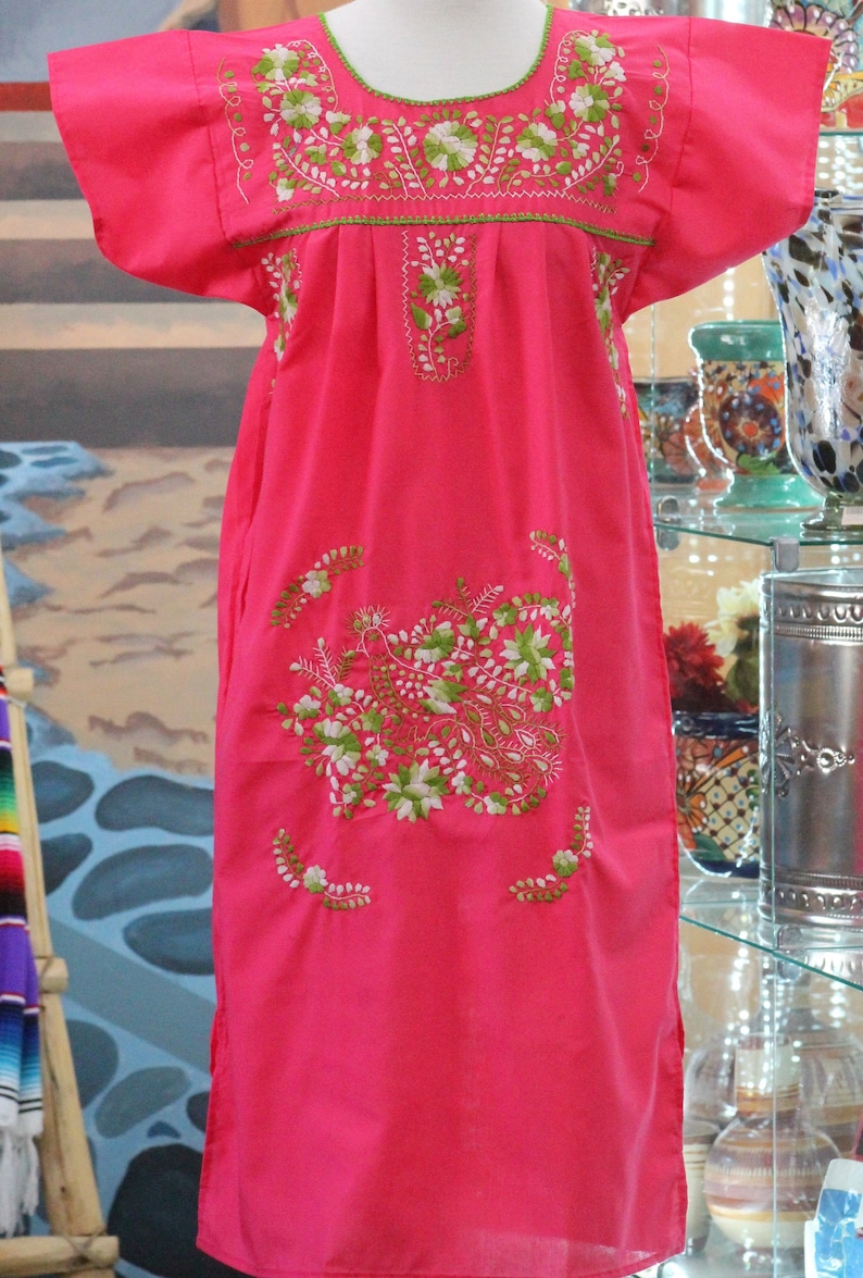 Hot Pink-Greens Puebla Dress OAK
