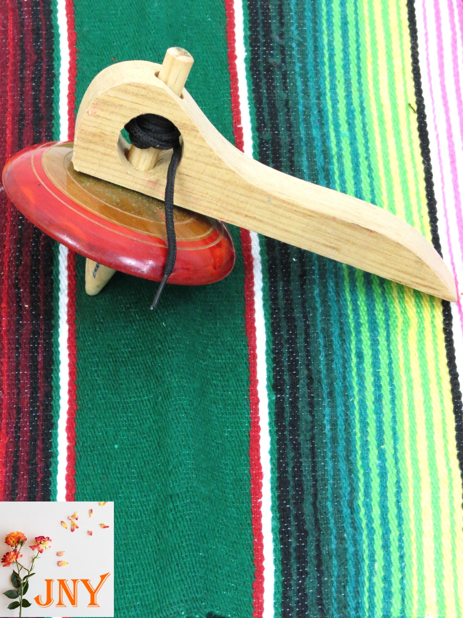 Assorted Mexican Spinning Top With Shoelace Toy Etsy