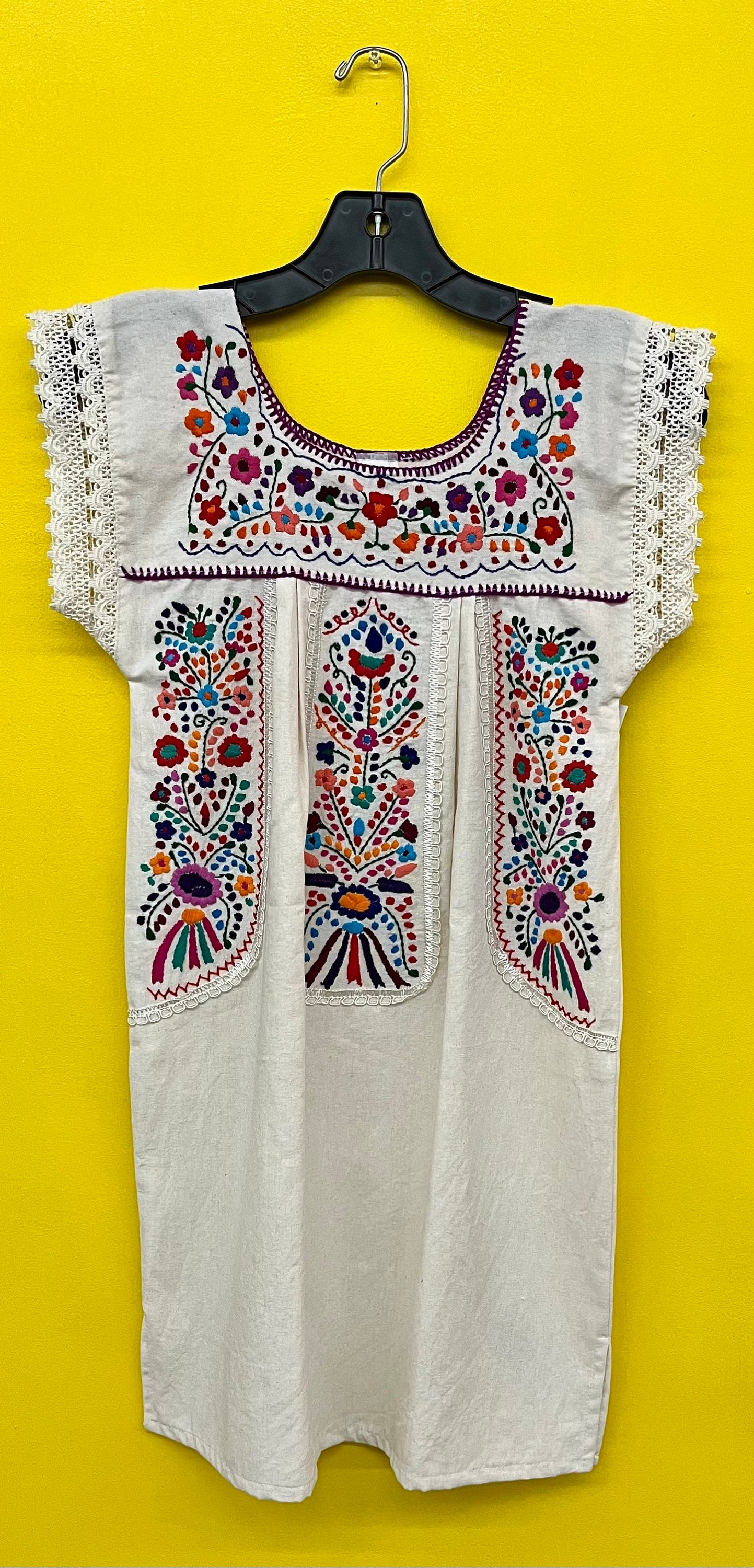 Girl's Mexican Lace Dress off White | Etsy