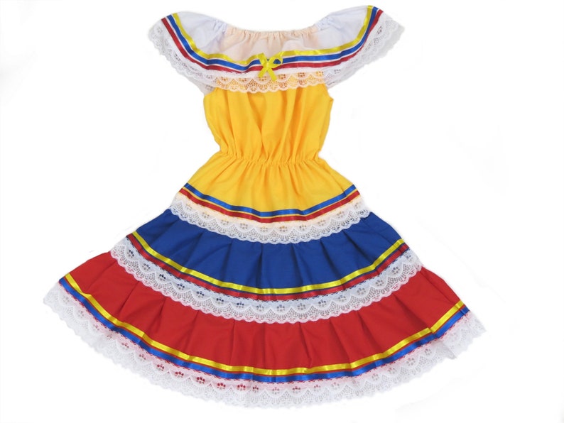 Girls Ethnic Traditional Columbian dress image 3