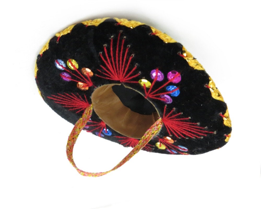 5 Mexican Decorative Mini Charro Sombrero Felt Hat 3 Pack Fiesta