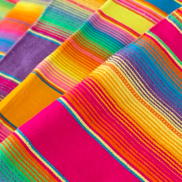 Mexican Serape Blanket XL 82" x 56" in NEON Colors very unique Saltillo blanket