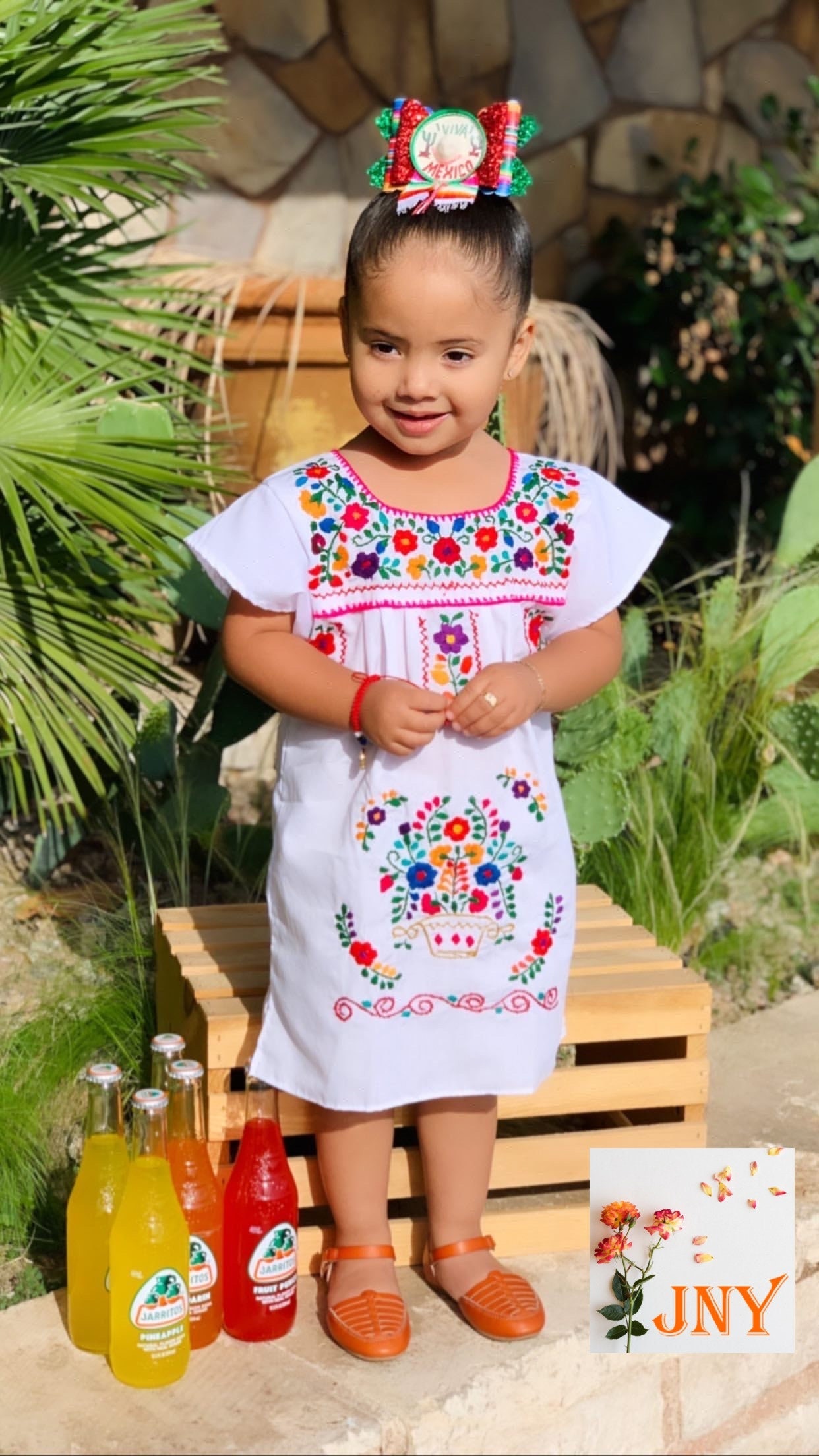 Puebla Girl Mexican Dress A-Line