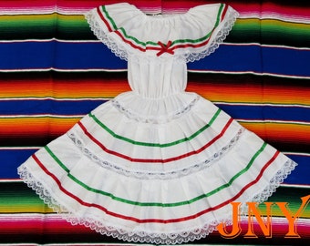mexican dress red white and green