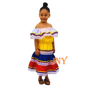 Girls Ethnic Traditional Columbian dress image 2