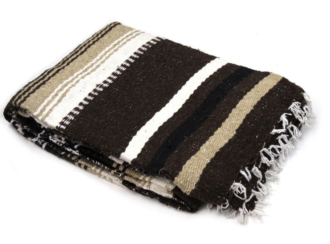 Mexican Extra Long Heavy Blanket 90x62 Handmade in Mexico Carbonera Etsy