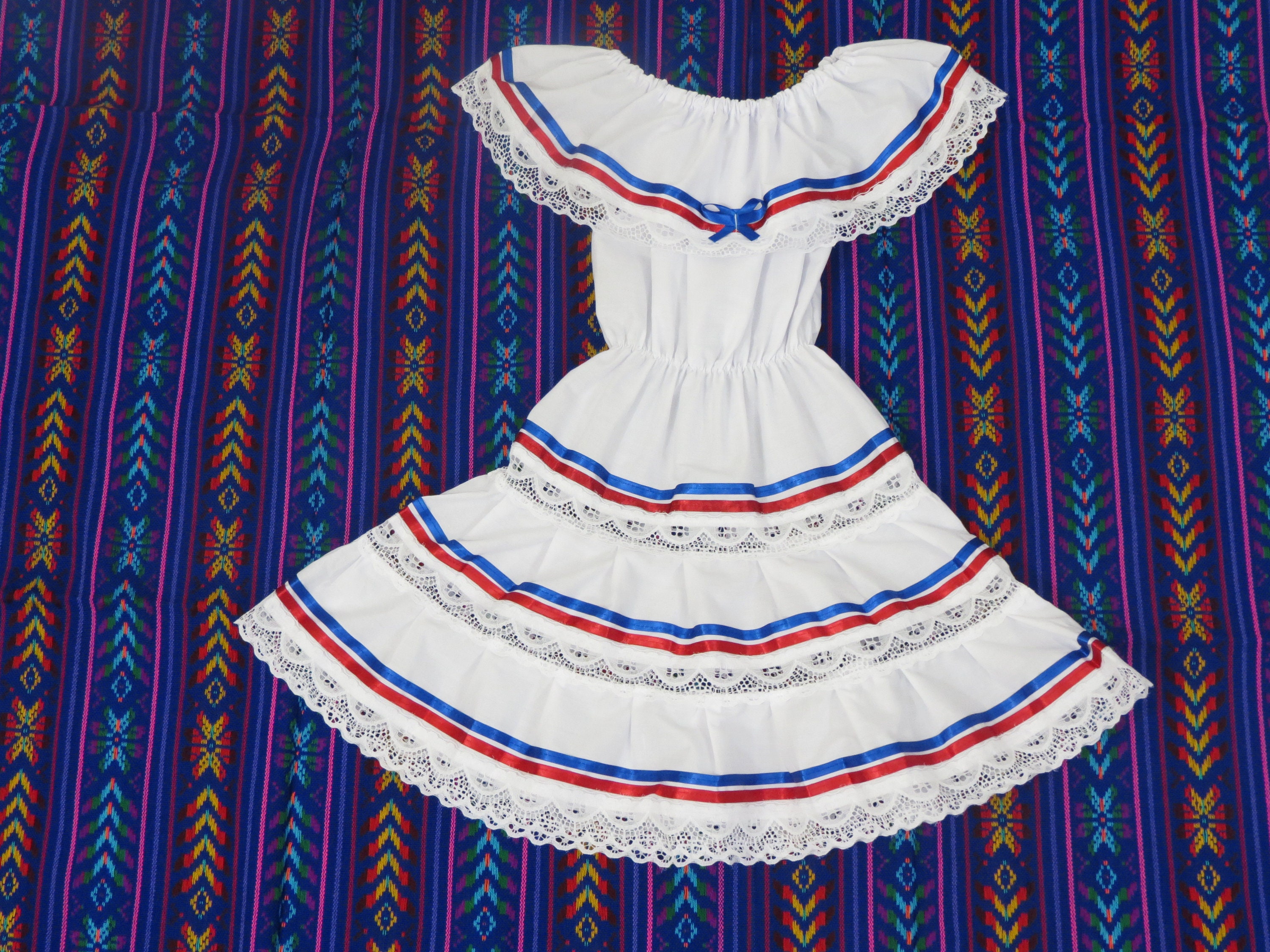 Puerto Rican Boricua Dominican Costa Rican Colors Ribbons Ethnic