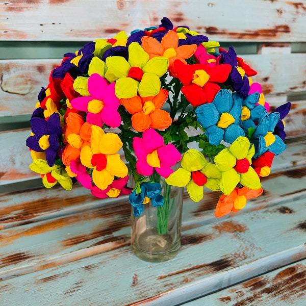 Teresita Bunch 60 Flowers Mexican Fiesta Decoration Centerpiece