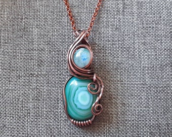 Crazy Lace AgateCopper Dangles