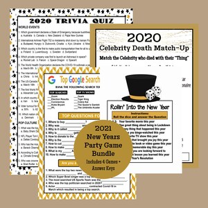 New Years Games 2020 New Years Scattegories New Years Trivia Etsy