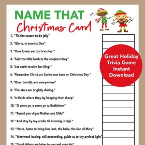Christmas Song Trivia, Christmas Carol Trivia Game 2023, Christmas Quiz, Adult Holiday Trivia Game Printable, Fun Family Christmas Song Game