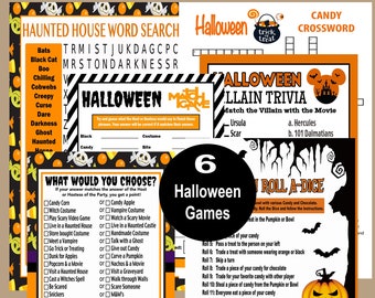 Halloween Games for Kids, Tween, Teens, Trivia Games, Halloween Party Games, Halloween Finish My Phrase, Halloween Word Search Printable