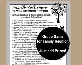 Family Reunion Games, Family Reunion Party, Pass the Gift Game, Pass the Present Game, Pass the Parcel Game, Trivia Games, Instant Download