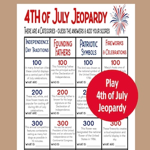 fourth of july jeopardy questions