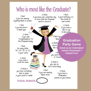 Gioco per la festa di laurea stampabile, Giochi per la laurea 2024, Gioco per la festa di laurea, Diploma di scuola superiore, Laurea universitaria, Download immediato
