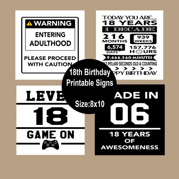 18. geburtstag schild Etsy.de