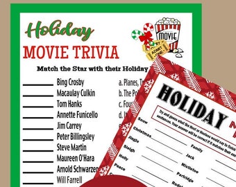 Holiday Trivia Games, Christmas Party Games, Family Christmas Games, Finish My Phrase Game, Family Christmas Game, Instant Download