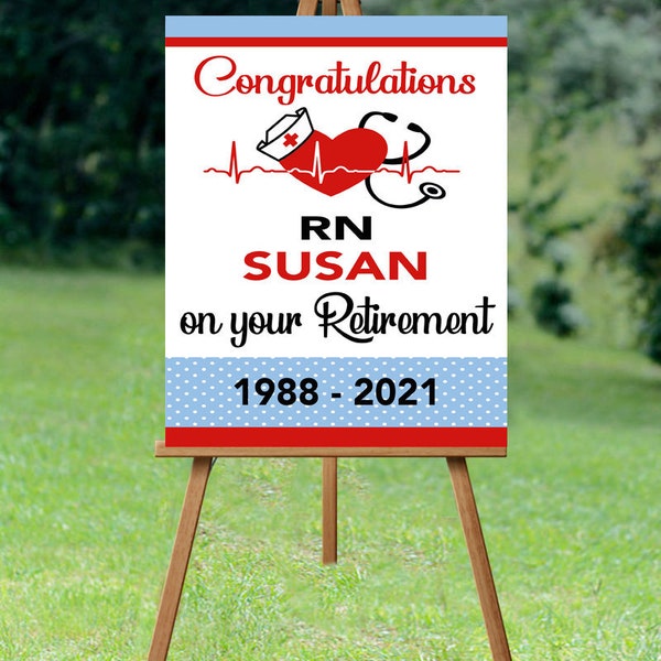 Nurse Retirement Welcome Sign, Nurse Retirement Party 2023, Congratulations Retirement Sign, Medical Retirement Decorations, Nurse Poster